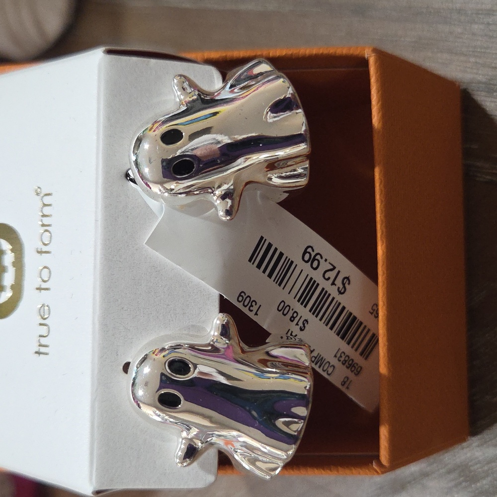 True to Form Silver Ghost Earrings